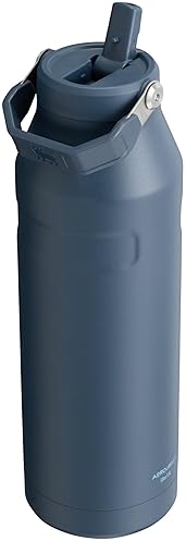 STANLEY ICEFLOW FLIP STRAW 2.0 50OZ INSULATED STAINLESS STEEL WATER BOTTLE, NAVY, BPA-FREE