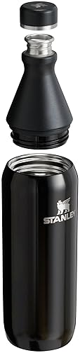 STANLEY ALL DAY SLIM 20OZ INSULATED STAINLESS STEEL BOTTLE LEAKPROOF TWIST LID, BPA-FREE, BLACK