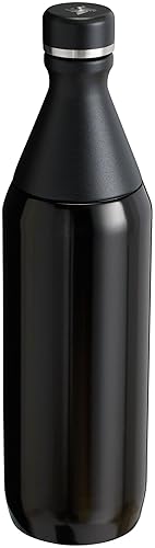 STANLEY ALL DAY SLIM 20OZ INSULATED STAINLESS STEEL BOTTLE LEAKPROOF TWIST LID, BPA-FREE, BLACK