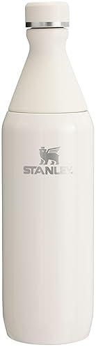 STANLEY ALL DAY SLIM 20OZ INSULATED STAINLESS STEEL WATER BOTTLE LEAKPROOF, BPA-FREE CREAM