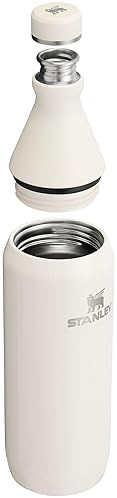 STANLEY ALL DAY SLIM 20OZ INSULATED STAINLESS STEEL WATER BOTTLE LEAKPROOF, BPA-FREE CREAM
