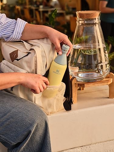 STANLEY ALL DAY SLIM 20OZ INSULATED STAINLESS STEEL WATER BOTTLE LEAKPROOF, BPA-FREE CREAM