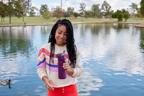 STANLEY ICEFLOW FLIP STRAW 36OZ WATER BOTTLE INSULATED STAINLESS STEEL, LEAK-RESISTANT, BPA-FREE