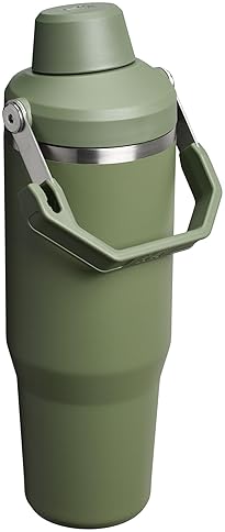 STANLEY ICEFLOW 2.0 30OZ INSULATED STAINLESS STEEL TUMBLER WITH HANDLE LEAKPROOF LID - DRIED PINE