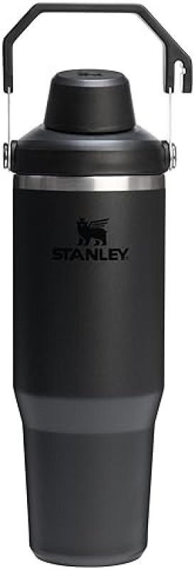 STANLEY ICEFLOW 2.0 30OZ INSULATED STAINLESS STEEL TUMBLER WITH HANDLE LEAKPROOF LID, BLACK