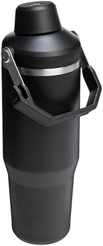 STANLEY ICEFLOW 2.0 30OZ INSULATED STAINLESS STEEL TUMBLER WITH HANDLE LEAKPROOF LID, BLACK