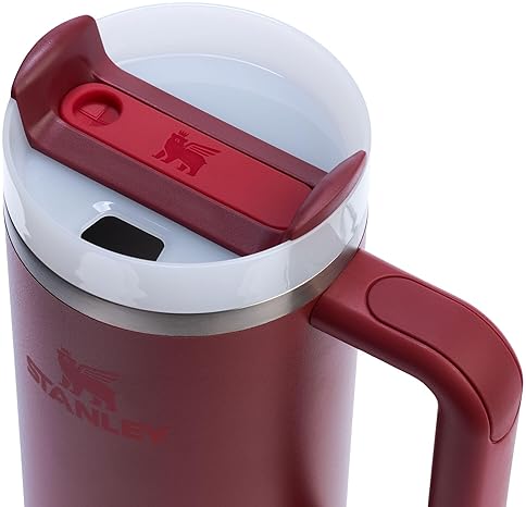 STANLEY QUENCHER 30OZ INSULATED TUMBLER WITH HANDLE, STRAW FLOWSTATE LID BPA-FREE CRANBERRY