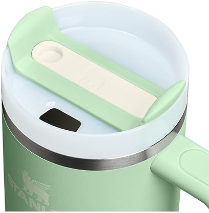 STANLEY QUENCHER 30OZ INSULATED TUMBLER WITH HANDLE, STRAW FLOWSTATE LID BPA-FREE, PISTACHIO