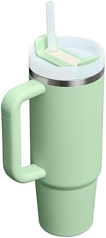 STANLEY QUENCHER 30OZ INSULATED TUMBLER WITH HANDLE, STRAW FLOWSTATE LID BPA-FREE, PISTACHIO