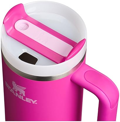 STANLEY QUENCHER 30OZ INSULATED TUMBLER WITH HANDLE, STRAW FLOWSTATE LID VIOLET BLOSSOM