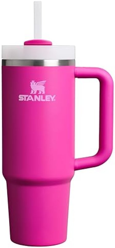 STANLEY QUENCHER 30OZ INSULATED TUMBLER WITH HANDLE, STRAW FLOWSTATE LID VIOLET BLOSSOM