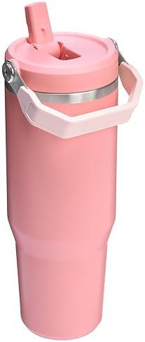 STANLEY ICEFLOW 2.0 30OZ PINK MESA INSULATED STAINLESS STEEL TUMBLER WITH FLIP STRAW HANDLE