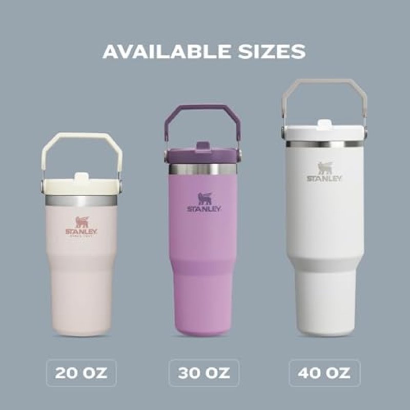 STANLEY ICEFLOW 2.0 30OZ PINK MESA INSULATED STAINLESS STEEL TUMBLER WITH FLIP STRAW HANDLE