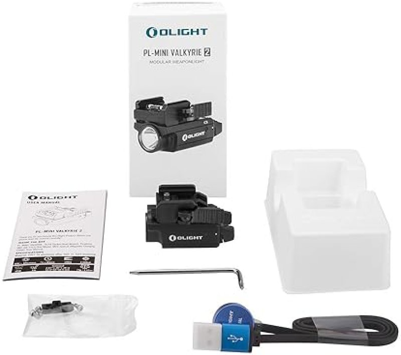 OLIGHT PL-MINI 2 VALKYRIE 600 LUMEN USB RECHARGEABLE COMPACT TACTICAL WEAPON LIGHT WITH RAIL