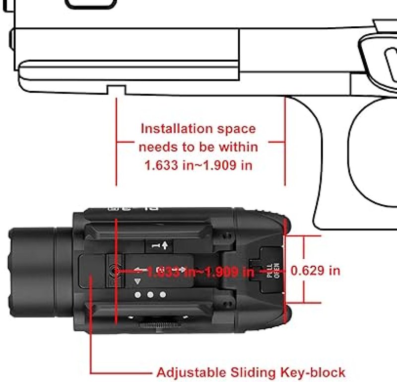OLIGHT PL-3S VALKYRIE 1000 LUMEN COMPACT TACTICAL WEAPON LIGHT FOR 1913 PICATINNY RAIL BLACK
