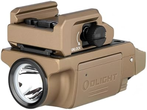 OLIGHT PL-MINI 3 VALKYRIE 600 LUMEN TACTICAL PISTOL LIGHT WITH RECHARGEABLE BATTERIES, DESERT TAN
