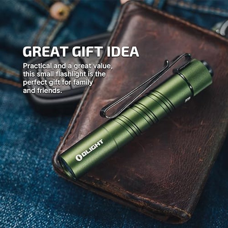 OLIGHT I3T 2 EOS 200 LUMEN COMPACT EDC FLASHLIGHT WITH DUAL-OUTPUT TAIL SWITCH OD GREEN