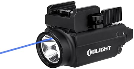 OLIGHT BALDR S BLUE BEAM 800 LUMENS RECHARGEABLE TACTICAL FLASHLIGHT WITH WHITE LED, BLACK