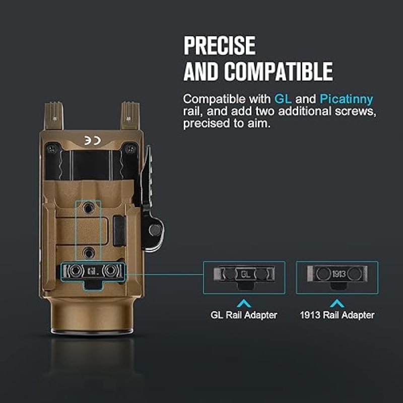 OLIGHT BALDR S 800 LUMEN COMPACT TACTICAL WEAPON LIGHT GREEN BEAM WHITE LED USB RECHARGEABLE