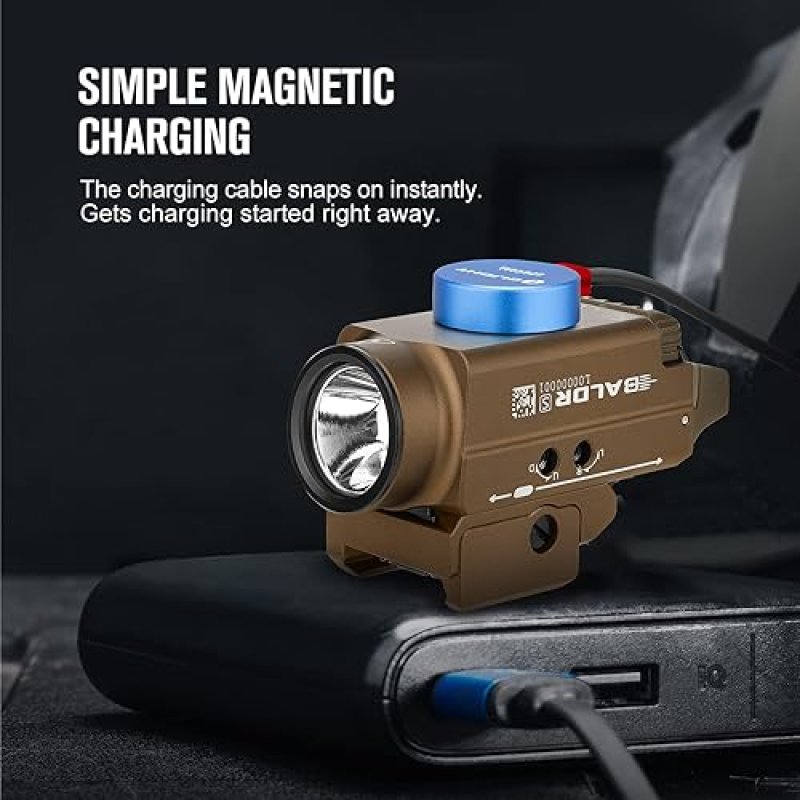 OLIGHT BALDR S 800 LUMEN COMPACT TACTICAL WEAPON LIGHT GREEN BEAM WHITE LED USB RECHARGEABLE