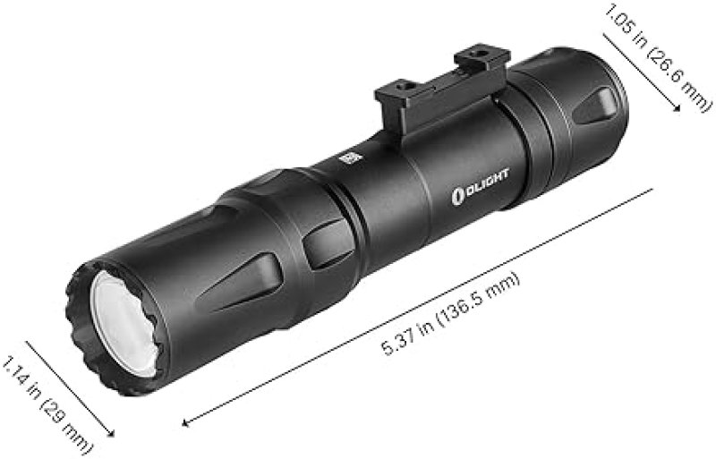 OLIGHT ODIN 2000 LUMENS RECHARGEABLE TACTICAL FLASHLIGHT WITH REMOTE SWITCH, 300M BEAM, BLACK