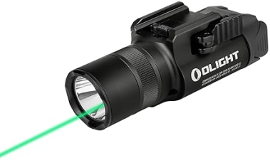 OLIGHT BALDR PRO R 1350 LUMEN TACTICAL FLASHLIGHT GREEN WHITE LED USB RECHARGEABLE RAIL MOUNT