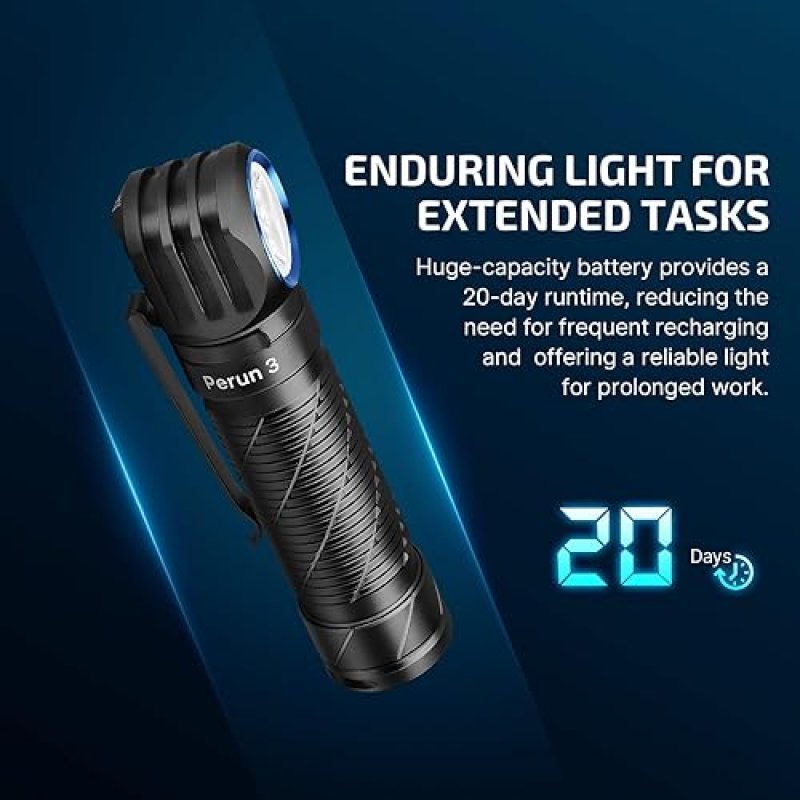 OLIGHT PERUN 3 RECHARGEABLE 3000 LUMENS LED HEADLAMP WITH RED LIGHT, WATERPROOF HEADBAND