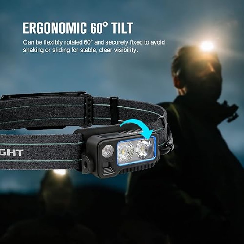 OLIGHT ARRAY 2 PRO 1500 LUMENS USB-C RECHARGEABLE HEADLAMP WITH RED LIGHT MOTION SENSOR