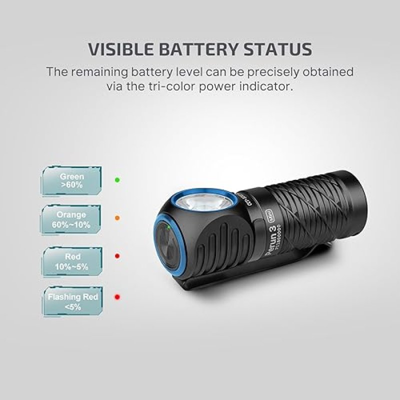 OLIGHT PERUN 3 MINI RECHARGEABLE HEADLAMP 920 LUMENS LED WITH RED LIGHT FOR OUTDOOR USE