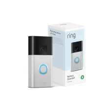 RING BATTERY DOORBELL, SATIN NICKEL HD VIDEO, TWO-WAY TALK, MOTION ALERTS, LIVE VIEW, NEW MODEL