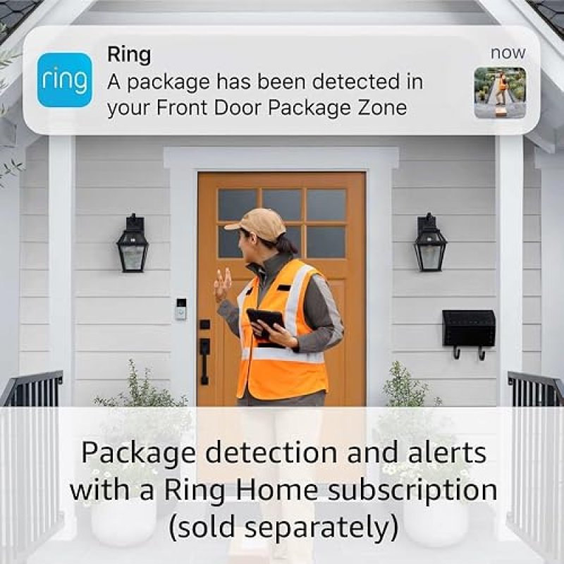 RING BATTERY DOORBELL 2-PACK SATIN NICKEL HD VIDEO, TWO-WAY TALK, MOTION ALERTS, LIVE VIEW