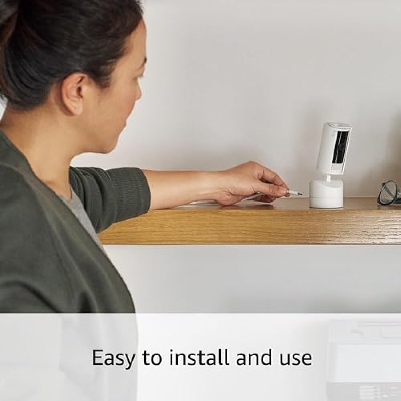RING PAN-TILT INDOOR SECURITY CAMERA 360 HD VIDEO TWO-WAY TALK WHITE 2024 MODEL