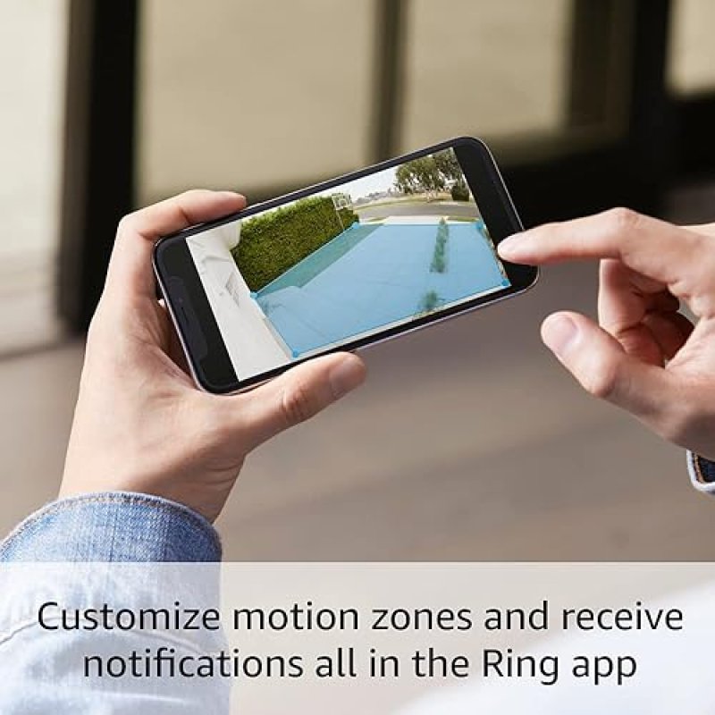 RING FLOODLIGHT CAM WIRED PLUS WHITE 1080P HD OUTDOOR SECURITY CAMERA WITH MOTION-ACTIVATED FLOODLIG