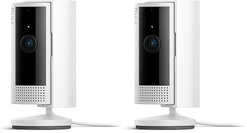 RING INDOOR SECURITY CAMERA 2-PACK 1080P HD VIDEO FOR HOME BUSINESS WHITE