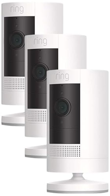RING STICK UP CAM 3-PACK WEATHER-RESISTANT OUTDOOR SECURITY CAMERA WITH COLOR NIGHT VISION ALEXA