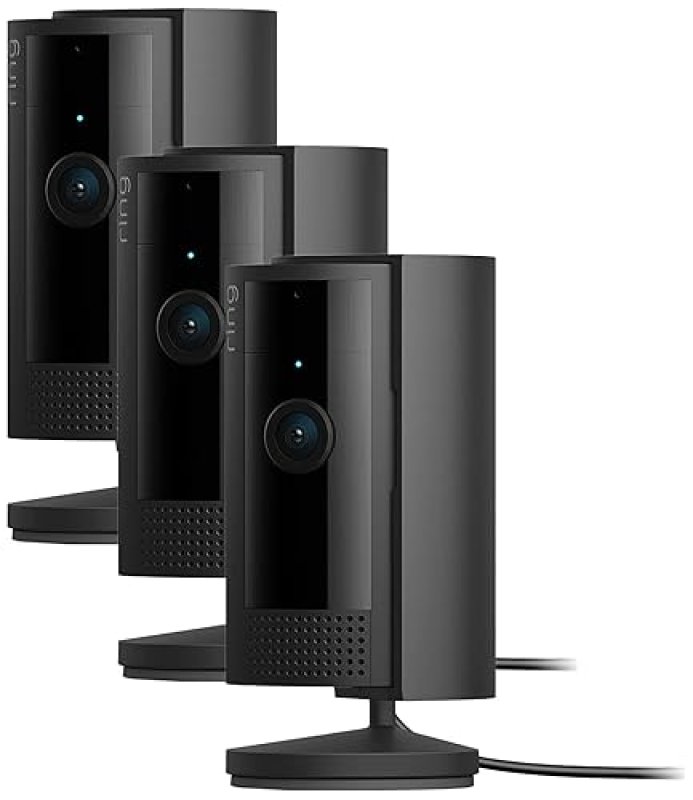 RING INDOOR SECURITY CAMERA 3-PACK 1080P HD VIDEO FOR HOME BUSINESS BLACK