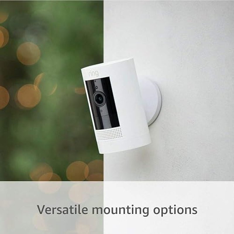 RING STICK UP CAM OUTDOOR SECURITY CAMERA WEATHER-RESISTANT, COLOR NIGHT VISION, ALEXA COMPATIBLE