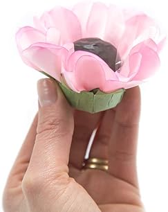 TRUFFILIO PINK HANDMADE PAPER TRUFFLE CUPS - CANDY LINERS, WRAPPERS, FOMINHAS - PACK OF 20