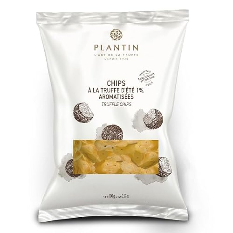 PLANTIN SUMMER TRUFFLE KETTLE COOKED POTATO CHIPS TUBER AESTIVUM FLAVOR, IMPORTED FRANCE, 100G