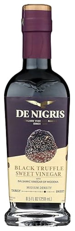 DE NIGRIS TRUFFLE SWEET BALSAMIC VINEGAR 8.5 OZ GOURMET ITALIAN FLAVORED VINEGAR FOR COOKING