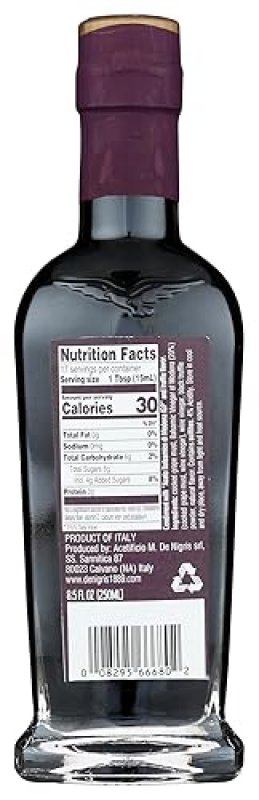 DE NIGRIS TRUFFLE SWEET BALSAMIC VINEGAR 8.5 OZ GOURMET ITALIAN FLAVORED VINEGAR FOR COOKING