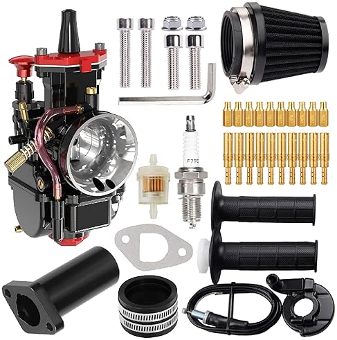 MTRPARTS PWK 28 30MM CARBURETOR INTAKE PIPE KIT FOR PREDATOR 212 6.5HP MINI BIKES GO KARTS BLACK