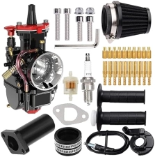 MTRPARTS PWK 28 30MM CARBURETOR INTAKE PIPE KIT FOR PREDATOR 212 6.5HP MINI BIKES GO KARTS BLACK