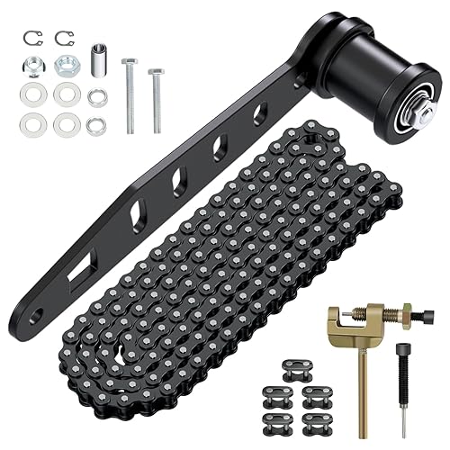 CILOYU MINI BIKE CHAIN TENSIONER ADJUSTER WITH 35-LINK CHAIN FOR BAJA DOODLEBUG PREDATOR 79-100CC