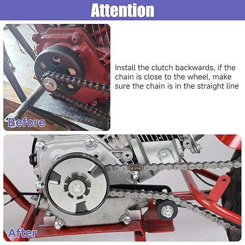 CILOYU MINI BIKE CHAIN TENSIONER ADJUSTER WITH 35-LINK CHAIN FOR BAJA DOODLEBUG PREDATOR 79-100CC