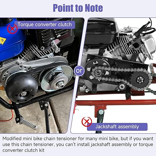 CILOYU MINI BIKE CHAIN TENSIONER ADJUSTER WITH 35-LINK CHAIN FOR BAJA DOODLEBUG PREDATOR 79-100CC