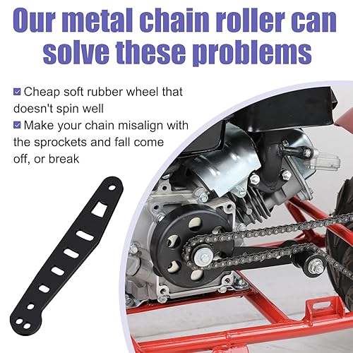 CILOYU MINI BIKE CHAIN TENSIONER ADJUSTER WITH 35-LINK CHAIN FOR BAJA DOODLEBUG PREDATOR 79-100CC