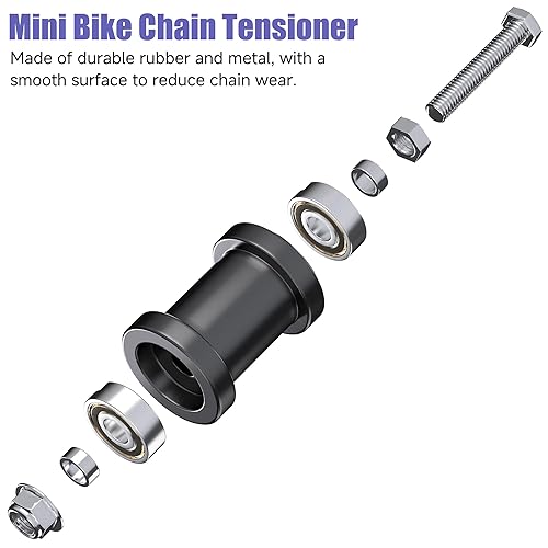 CILOYU MINI BIKE CHAIN TENSIONER ADJUSTER WITH 35-LINK CHAIN FOR BAJA DOODLEBUG PREDATOR 79-100CC
