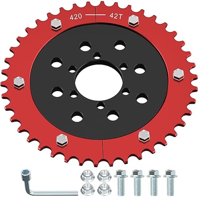 CILOYU 420 42 TOOTH MINI BIKE SPLIT SPROCKET HUB ADAPTER COMPATIBLE WITH COLEMAN CT200U BT200X