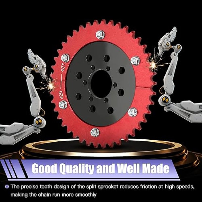 CILOYU 420 42 TOOTH MINI BIKE SPLIT SPROCKET HUB ADAPTER COMPATIBLE WITH COLEMAN CT200U BT200X